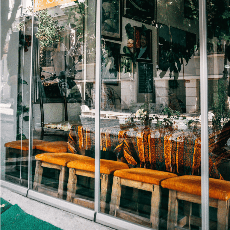 Glass shop front